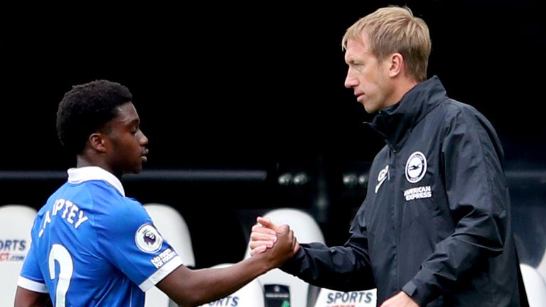 Brighton head coach Graham Potter believes Tariq Lamptey will only get better after signing a new deal at the club until 2025