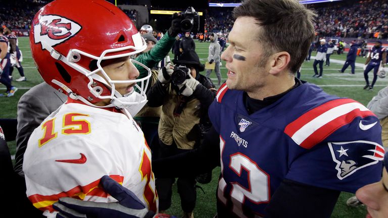 Mahomes and Brady met in the 2018 AFC title game, when Brady and the Patriots advanced in overtime (AP Photo/Steven Senne)