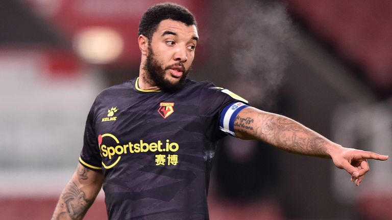 Troy Deeney in action for Watford at Stoke
