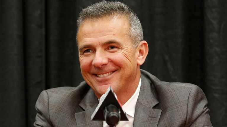 Ohio State head football coach Urban Meyer answers questions during a news conference announcing his retirement Tuesday, Dec. 4, 2018, in Columbus, Ohio. (AP Photo/Jay LaPrete)
