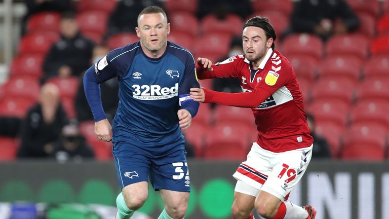 Rooney's final game as a player came on November 25, when Derby were beaten 3-0 by Middlesbrough