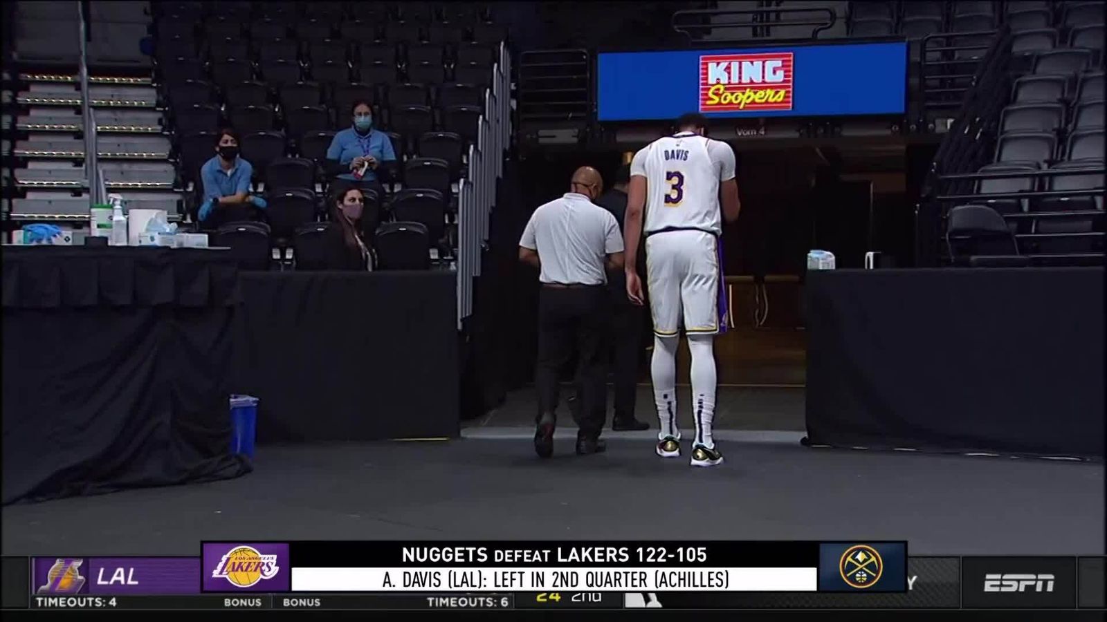 Anthony Davis: Los Angeles Lakers star ruled out for at least one game ...