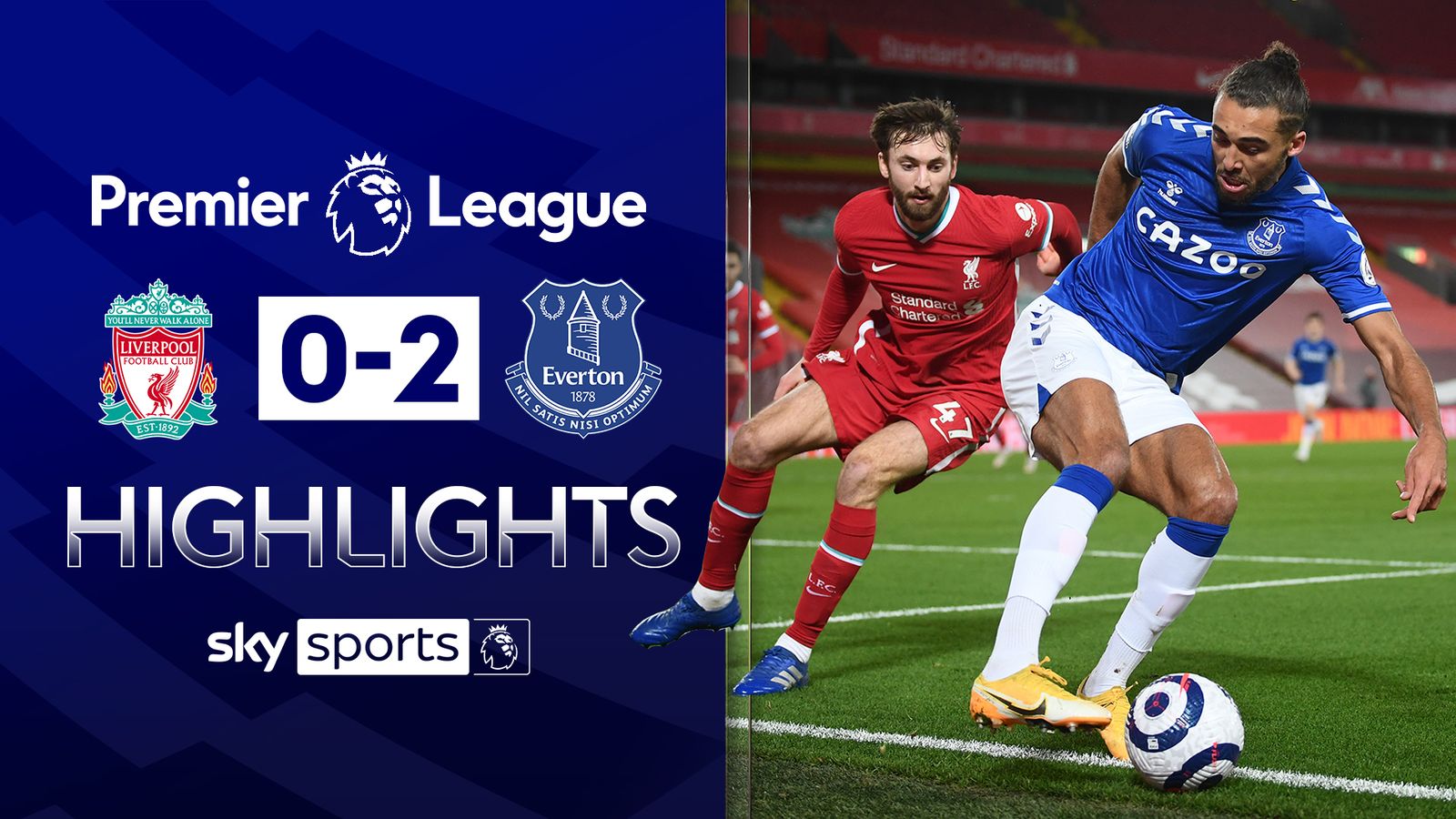 Liverpool 0 - 2 Everton - Match Report & Highlights