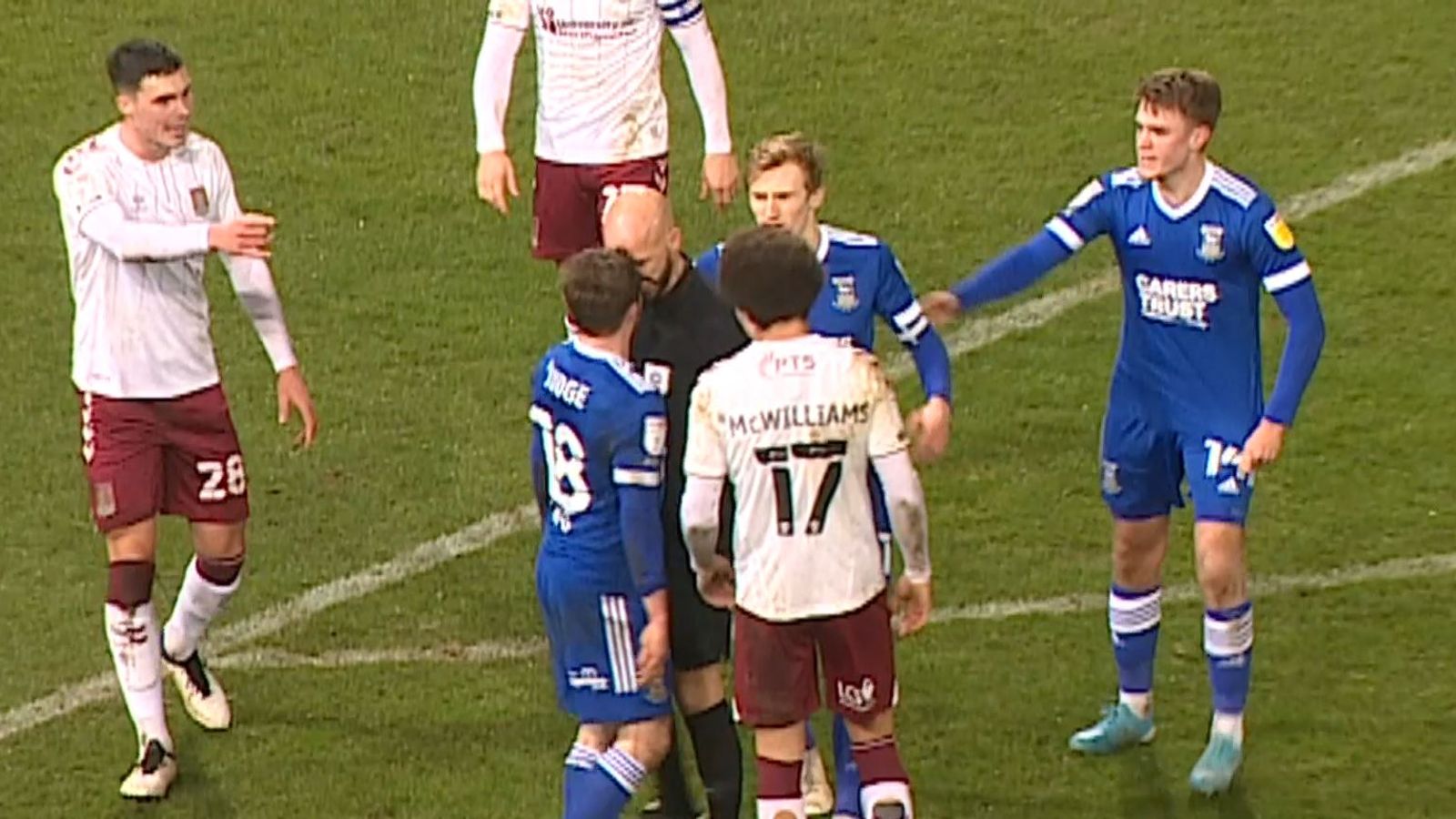 Alan Judge Ipswich Midfielder Disputes Referee Darren Drysdales Account Of Confrontation 