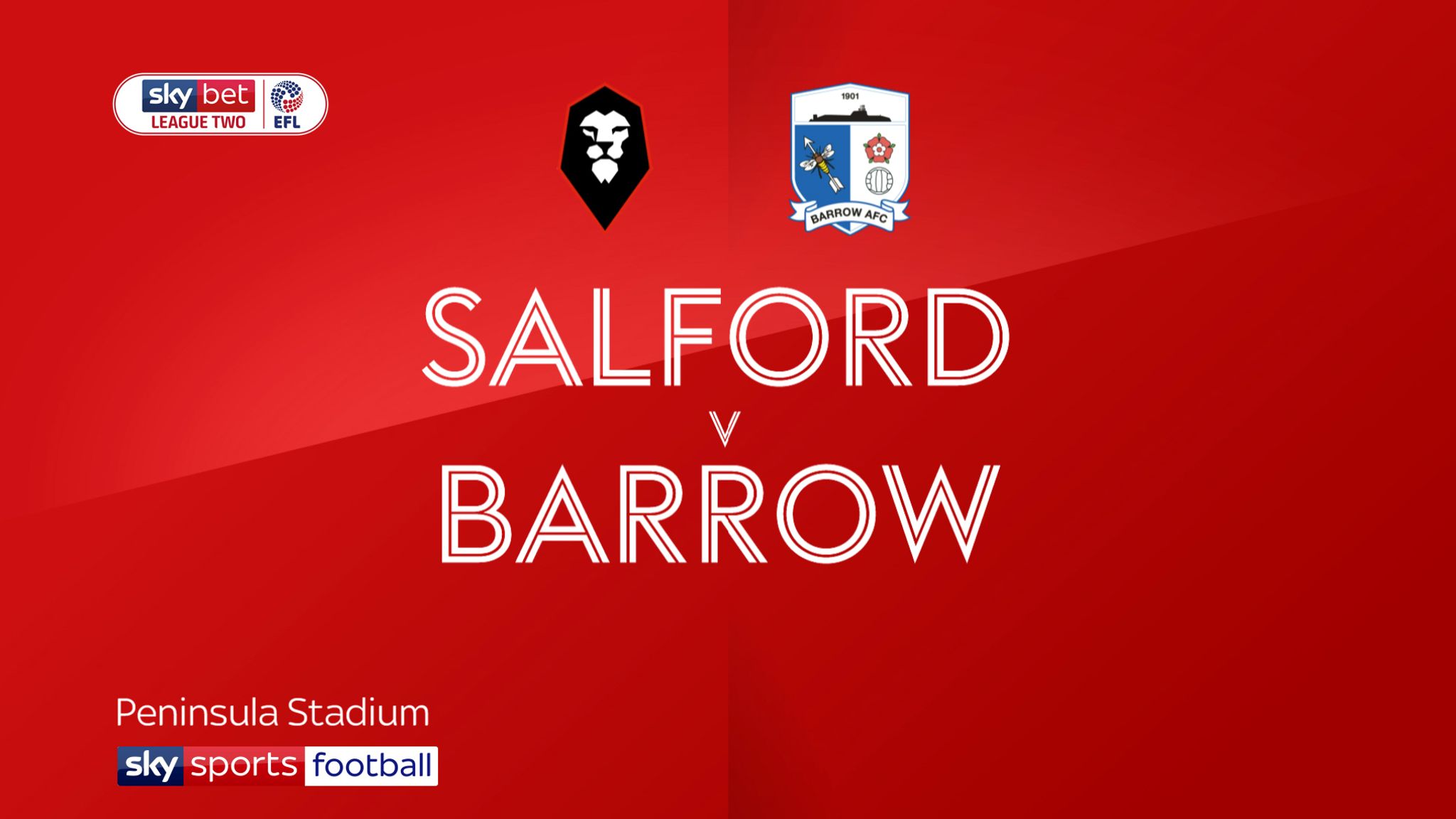 Highlights of the Sky Bet League Two game between Salford and Barrow