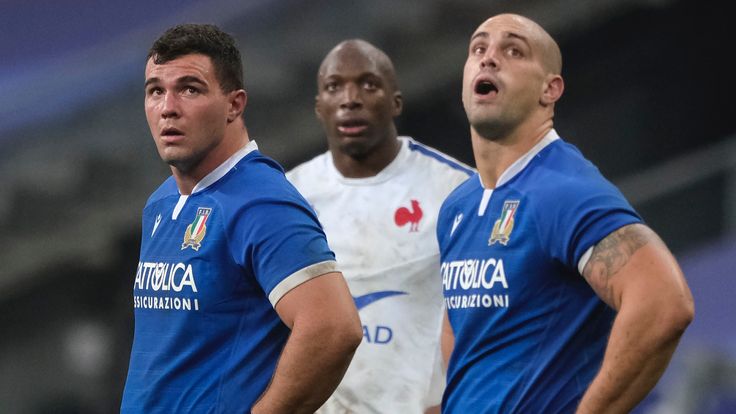 November 28, 2020, Saint Denis, Seine Saint Denis, France: The Lock of Italy Team ALESSANDRO ZANNI in action during the Autumn Cup Nations 2020 Day 3 Pool B between France and Italy at the Stade de France - St Denis - France.. France won 36-5 (Credit Image: © Pierre Stevenin/ZUMA Wire) (Cal Sport Media via AP Images)