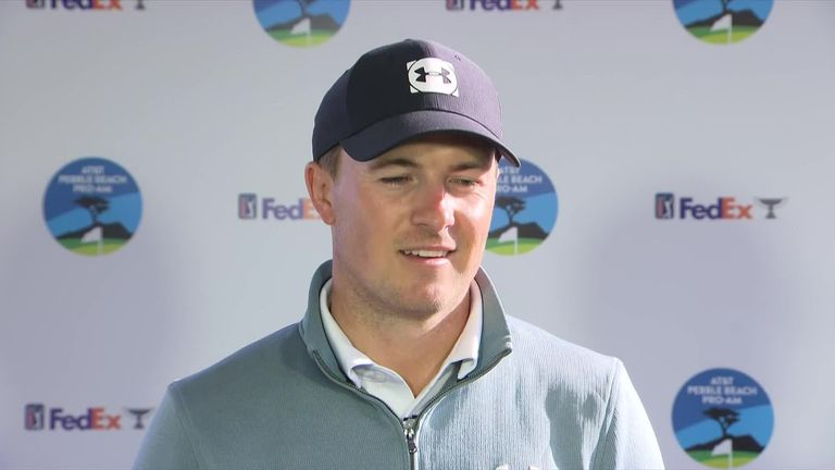 Jordan Spieth reflects on lessons learned as he turns a two-shot deficit into a two-shot lead over the last 30 minutes of the third round at the AT&T Pebble Beach Pro-Am, aided by a spectacular hole-out for eagle at the 16th.