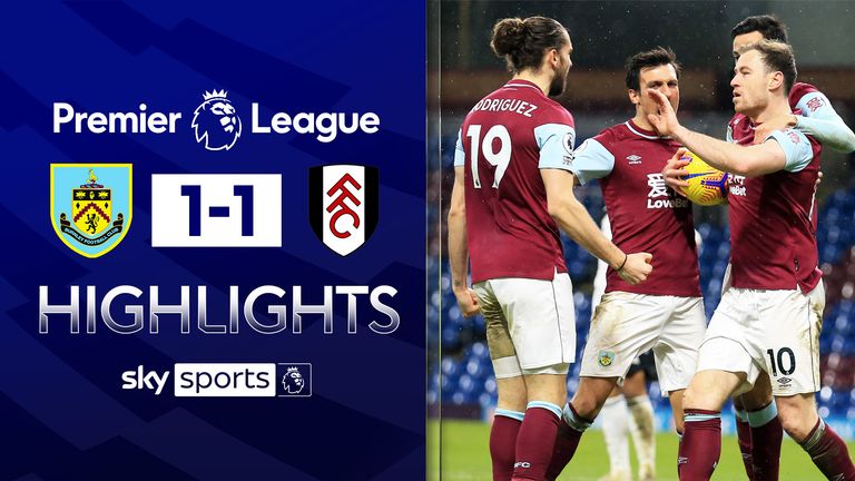 Burnley 1-1 Fulham: League relegation rivals share points after quick second-half | News | Sky Sports