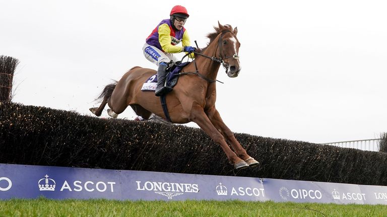 Tom Scudamore riding Remastered on their way to winning at Ascot