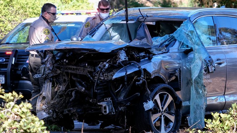 Tiger Woods suffered serious injuries in February's car crash