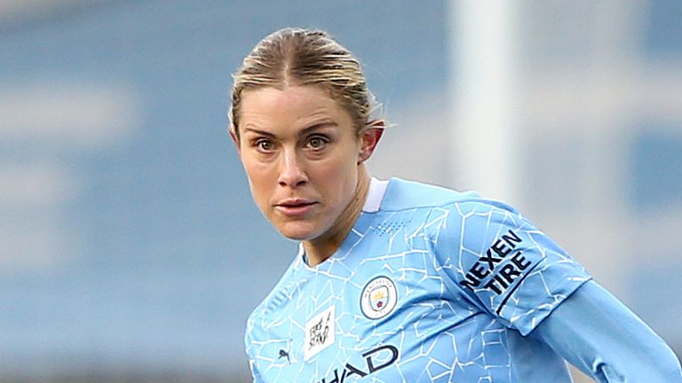 Abby Dahlkemper in action for Manchester City