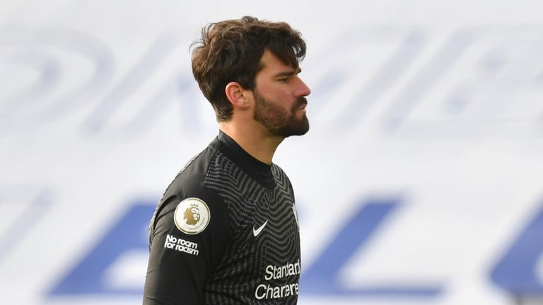 Alisson contributed to a disastrous seven minutes for Liverpool