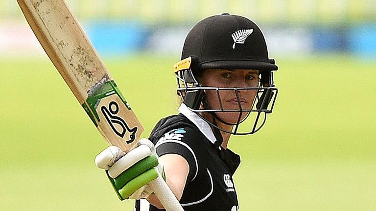 Amy Satterwaite hit an unbeaten century to take New Zealand to a seven-wicket win over England