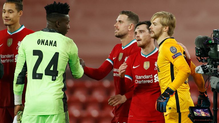 Andre Onana played both Champions League group games against Liverpool earlier this season - Ajax lost both 1-0 