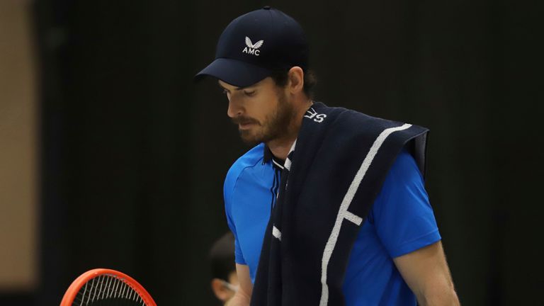 Andy Murray followed his run to the final of a Challenger event with a first round exit at this week's ATP event in Montpellier (AP Photo/Felice Calabro')