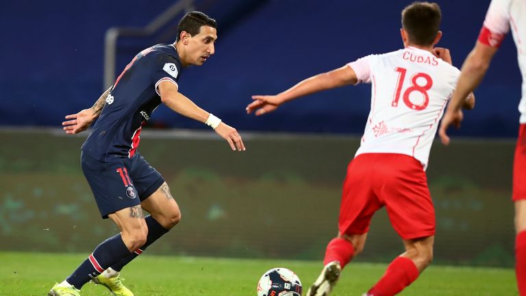 Angel Di Maria profited from an awful backpass to give PSG the lead