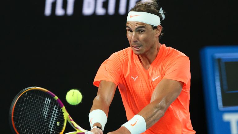 Rafael Nadal at the Australian Open 2021