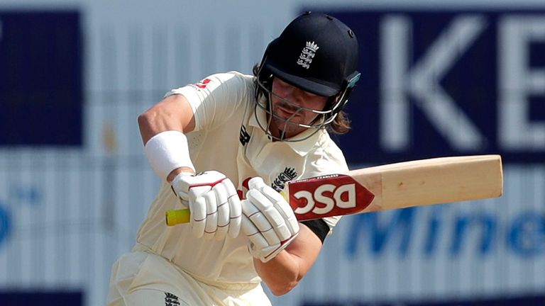 BCCI pic - Rory Burns of England scoring a boundary during day one of the first test match between India and England held at the Chidambaram Stadium stadium in Chennai, Tamil Nadu, India on the 5th February 2021..Photo by Saikat Das/ Sportzpics for BCCI