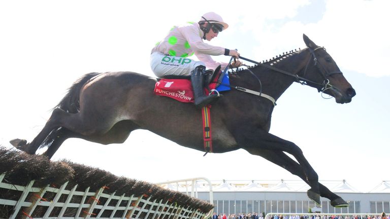 Benie Des Dieux and Paul Townend win the Grade 1 Irish Stallion Farms EBF Annie Power Mares Champion Hurdle during day five of the Punchestown Festival 