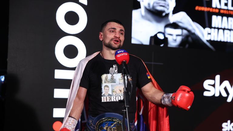 HANDOUT PICTURE COMPLIMENTS OF MATCHROOM BOXING
David Avanesyan vs Josh Kelly, European Welterweight Title
20 February 2021
Picture By Mark Robinson
David Avanesyan interview after victory.