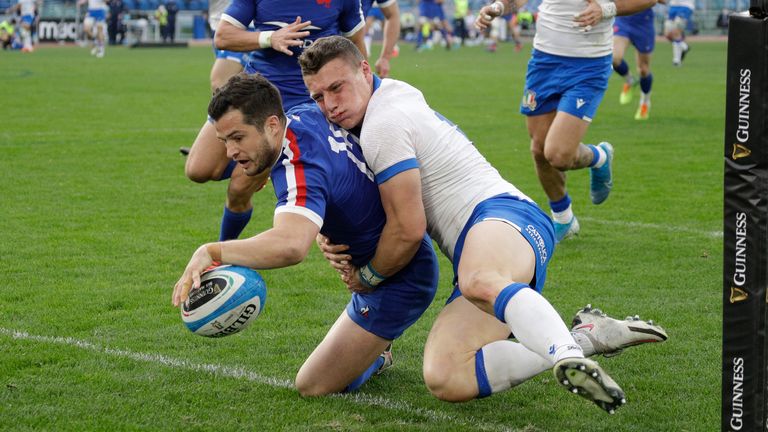 Highlights from France's emphatic opening win of the Six Nations against Italy. Pictures from ITV Sport.