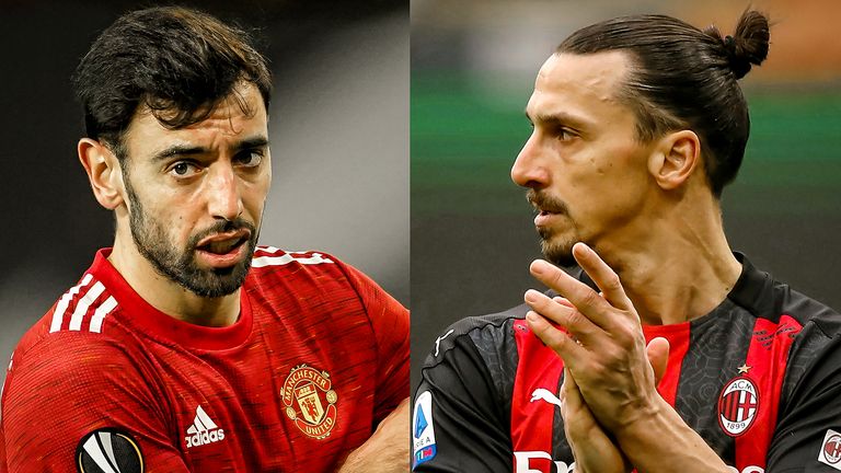 Bruno Fernandes and Zlatan Ibrahimovic