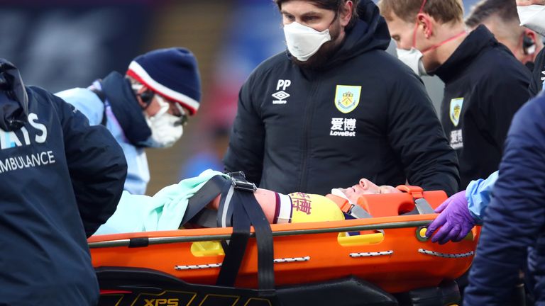 Ben Mee is the first Premier League player to be taken off as a concussion substitute