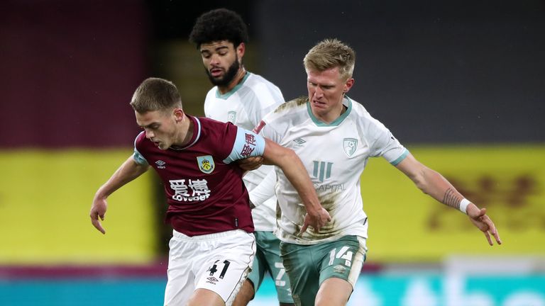 Josh Benson started as one of many Burnley changes from the Brighton draw
