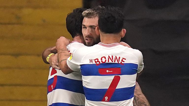Charlie Austin scored his 50th goal for QPR in the 2-1 win over Watford at Vicarage Road.