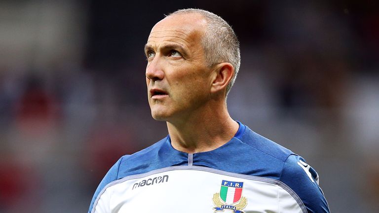 Italy head coach Conor O'Shea before the International Friendly at St James' Park, Newcastle. PA Photo. Picture date: Friday September 6, 2019. See PA story RUGBYU England. Photo credit should read: Nigel French/PA Wire. RESTRICTIONS: Editorial use only, No commercial use without prior permission