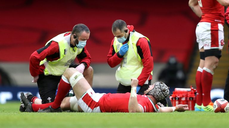 Wales v Ireland - Guinness Six Nations - Principality Stadium
Wales' Dan Lydiate receives medical attention during the Guinness Six Nations match at Principality Stadium, Cardiff. Picture date: Sunday February 7, 2021.