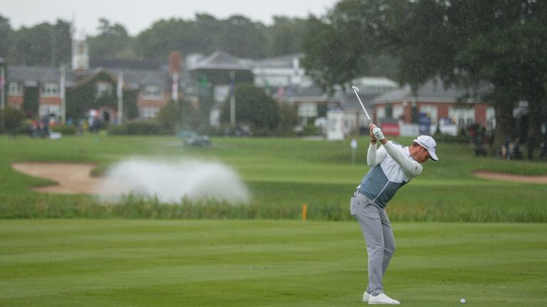 England's Danny Willett plays his approach to the 18th green during day one of the ISPS HANDA UK Championship at The Belfry, Sutton Coldfield.