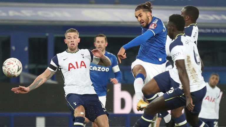 Dominic Calvert-Lewin scored Everton's equaliser against Tottenham