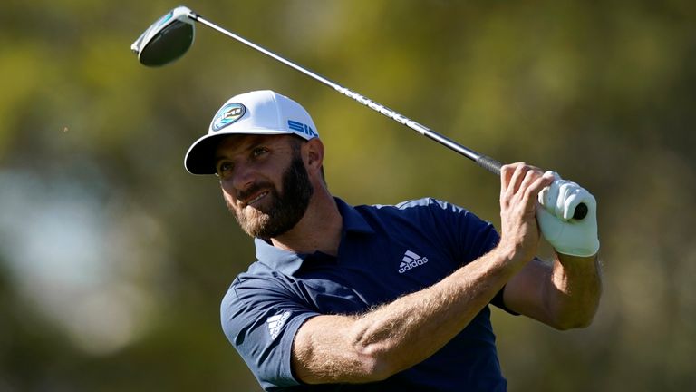 Dustin Johnson during the first round of the Genesis Invitational