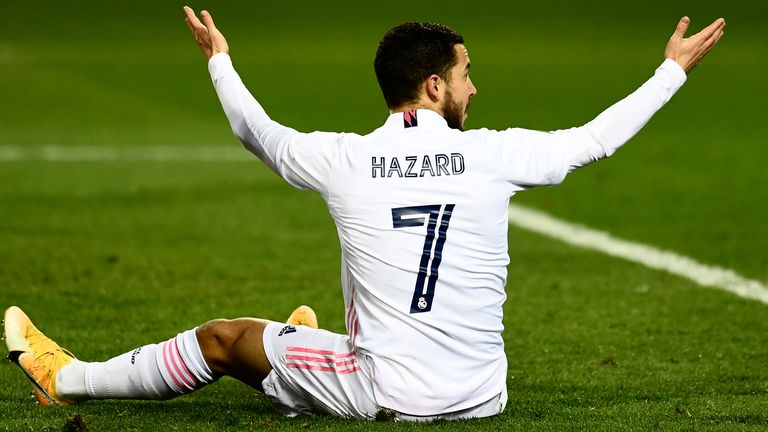 El delantero del Real Madrid Eden Hazard (Foto de Associated Press)