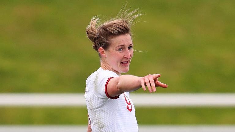Ellen White of England during the Women's International Friendly at St Georges Park, Burton upon Trent, Staffordshire. Picture date: Tuesday February 23, 2021.