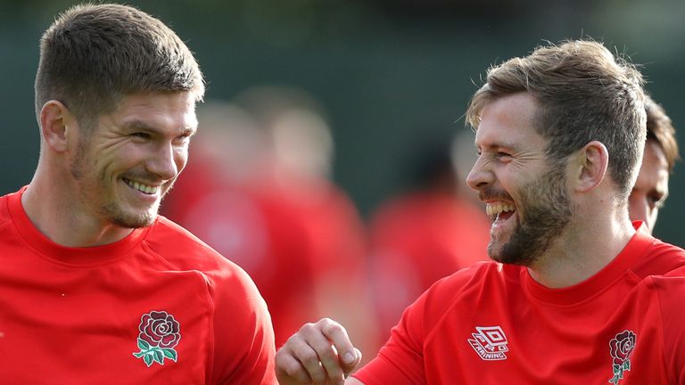 England captain Owen Farrell (left) and fellow back Elliot Daly (PA image)