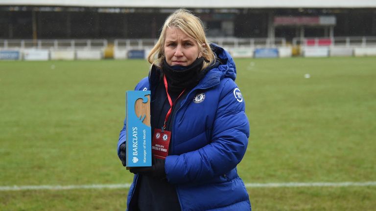 Emma Hayes has won the WSL Manager of the Month award