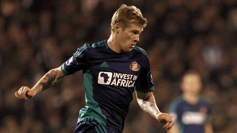 James McClean in action for Sunderland at Fulham on the night in November 2012 when he was threatened on social media