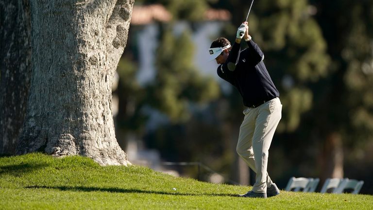 Bubba Watson in action during a practice round ahead of the Genesis Invitational
