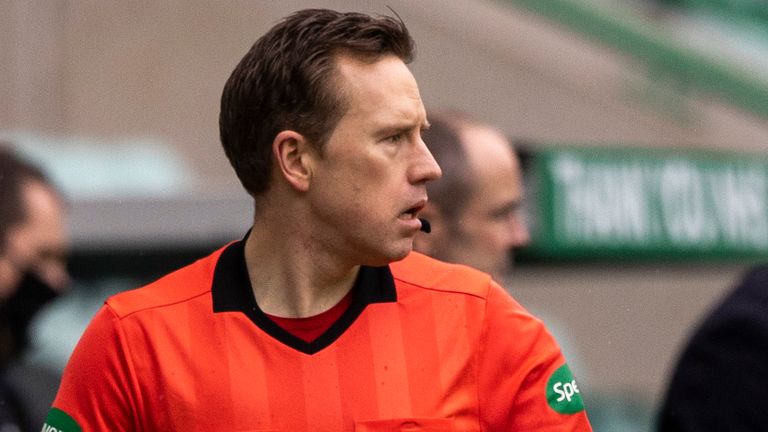 Assistant referee Graeme Stewart was officiating at the Scottish Premiership match between Hibernian and Hamilton Acadmical at Easter Road, when he should have been self-isolating.