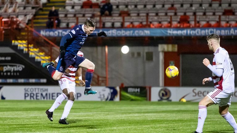 Billy McKay volleys home the winner for Ross County at Hamilton