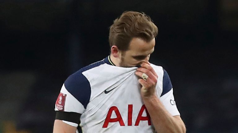 Harry Kane played 60 minutes in Wednesday's defeat to Everton