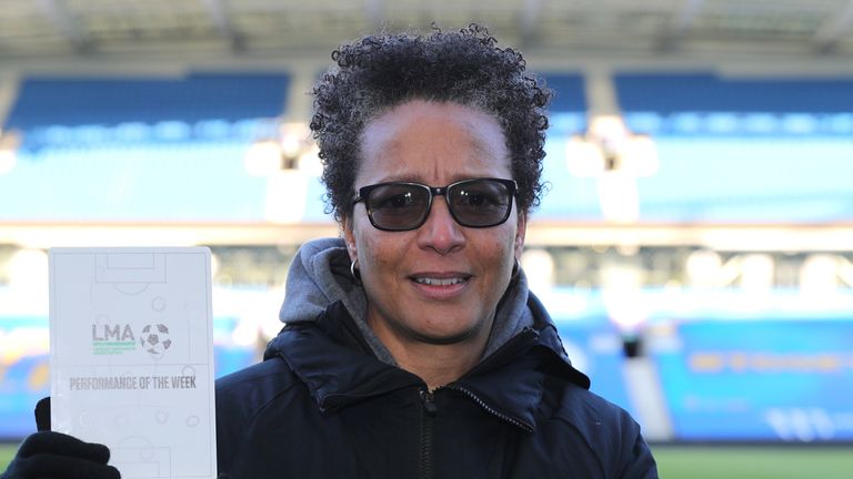 Hope Powell has become the first female winner of the LMA's weekly performance award