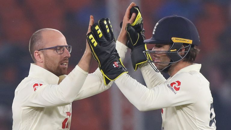 Jack Leach and Ben Foakes (Pic credit - BCCI)
