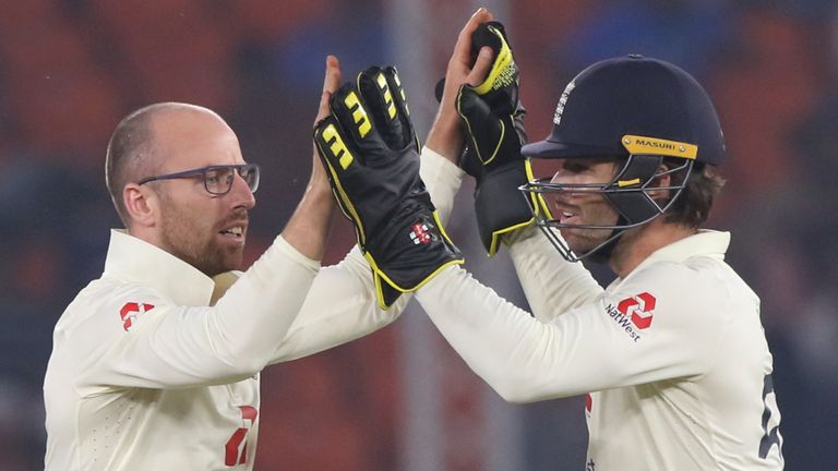 Leach has taken 16 wickets in the first three Tests of the series (Pic credit - BCCI)