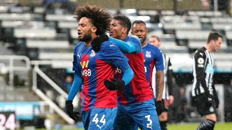 Jairo Riedewald celebrates restoring parity for Palace at St James' Park