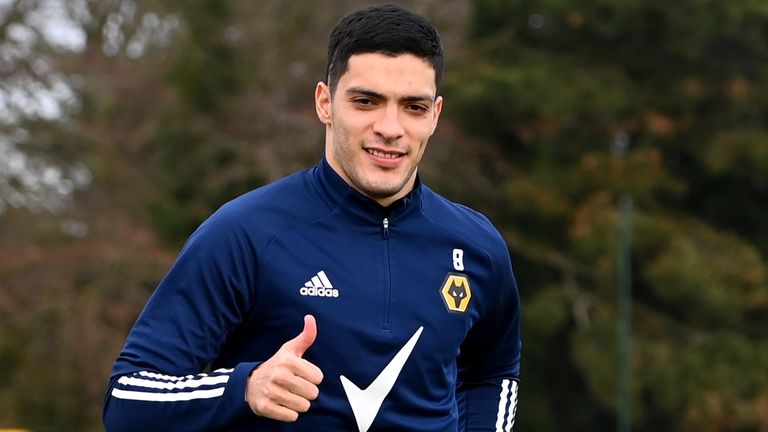 Raul Jimenez began light training with Wolves at the end of January