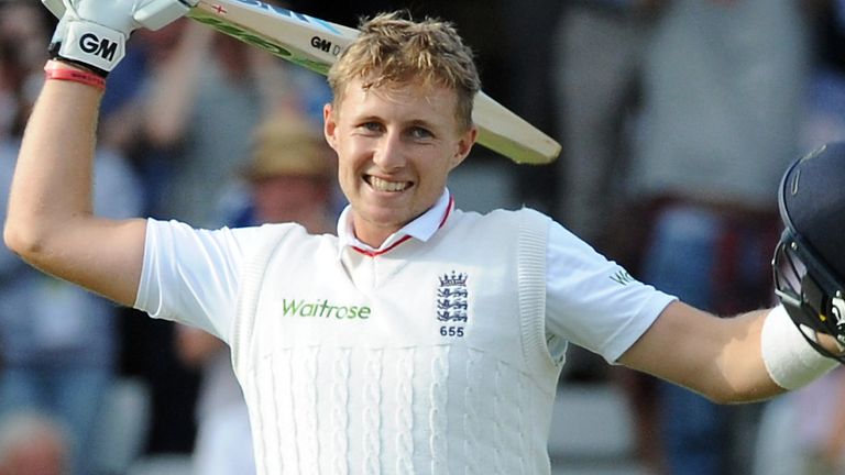 Joe Root celebrates his Ashes hundred against Australia at Trent Bridge in 2015 (Associated Press)