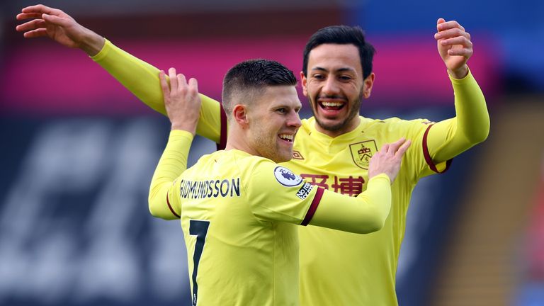 Johann Berg Gudmundsson celebrates his early goal